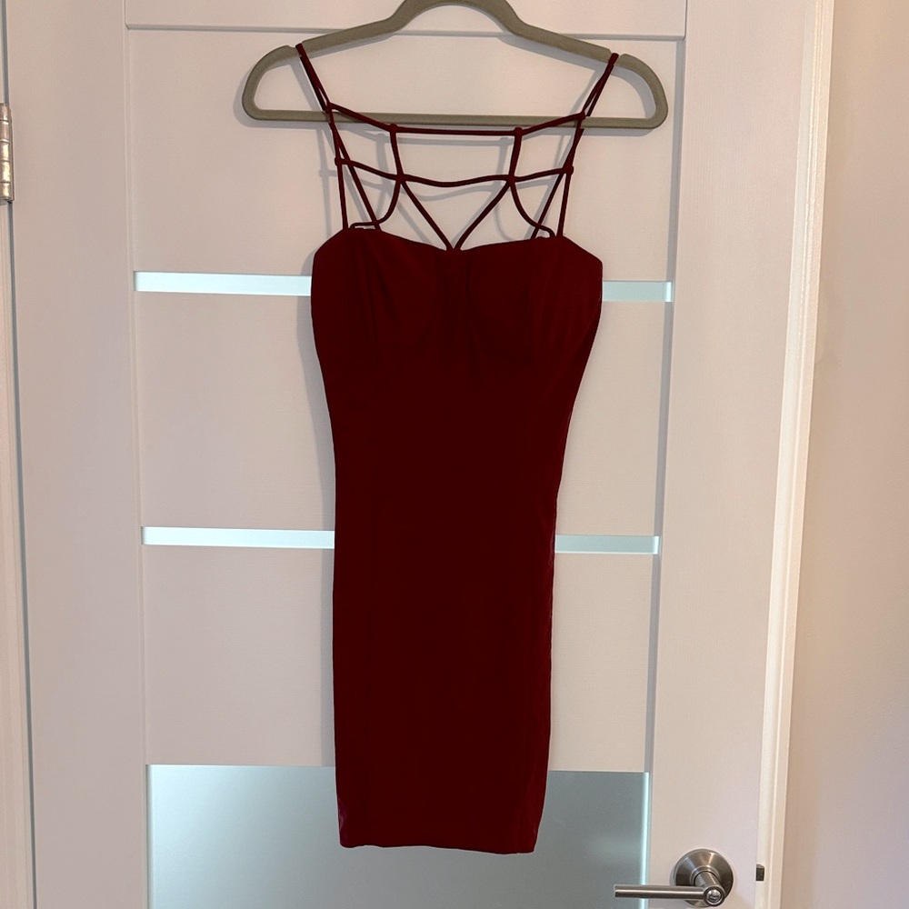 Charlotte Russe Strapless Wine Dress